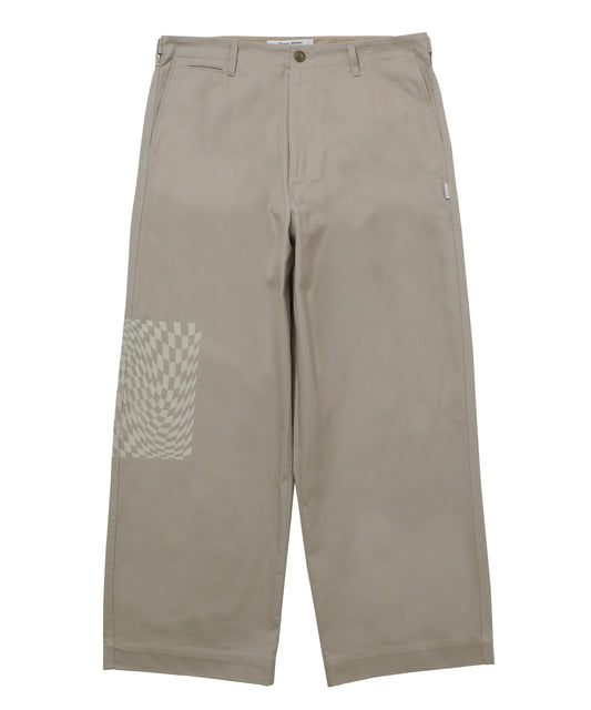 Graphical Printed Classical Pants_Beige