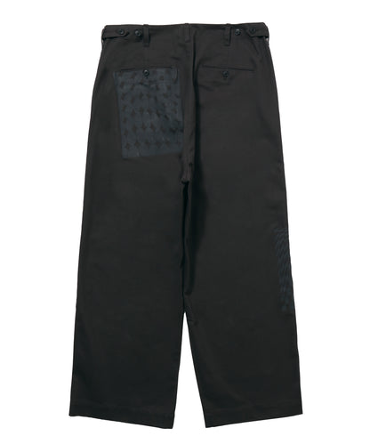 Graphical Printed Classical Pants_Charcoal